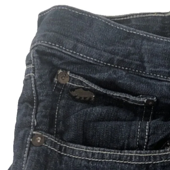 Ecko Unltd Men's Rhino Jeans 40x32 Straight Fit Blue Denim Embroidered Y2K 90s - Picture 7 of 15